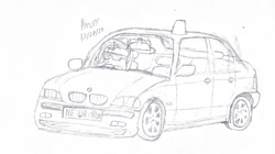 Size: 691x388 | Tagged: safe, artist:ponerr, trixie, unicorn, g4, car, driving, horn, signature, sunglasses