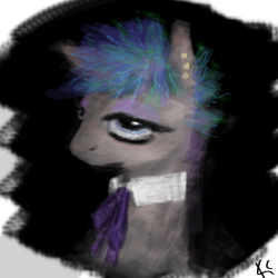 Size: 1000x1000 | Tagged: artist needed, safe, maud pie, earth pony, pony, g4, colored, drawthread, female, goth, punk, requested art, signature