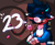 Size: 1400x1150 | Tagged: safe, artist:azulejo, oc, oc:blue bandit, bull, birthday, bovine, damaged, flower, petals, smiling