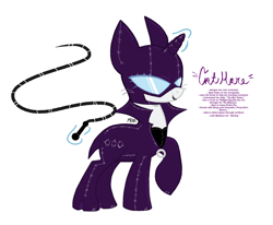 Size: 1782x1471 | Tagged: safe, artist:dsstoner, rarity, pony, unicorn, g4, alternate universe, base used, batman, catwoman, clothes, costume, dc comics, female, horn, jacket, magic, magic aura, mare, rubber, rubber suit, stitches, whip