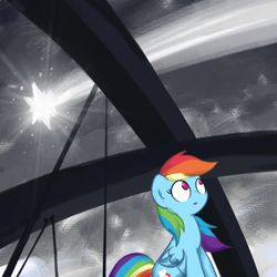 Size: 3000x3000 | Tagged: safe, artist:widelake, rainbow dash, pegasus, pony, g4, female, shooting star, solo, wings