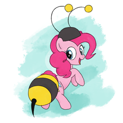 Size: 3000x3000 | Tagged: safe, artist:widelake, pinkie pie, earth pony, pony, g4, animal costume, bee costume, clothes, costume, female, solo