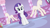 Size: 1920x1080 | Tagged: safe, screencap, rarity, pony, unicorn, g4, my little pony: friendship is magic, season 1, stare master, carousel boutique, dutch angle, female, horn, indoors, mannequin, mare, solo