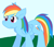 Size: 865x745 | Tagged: safe, artist:cmara, rainbow dash, pegasus, pony, g4, female, outdoors, solo, wings