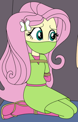 Size: 868x1347 | Tagged: safe, artist:author92, fluttershy, human, equestria girls, g4, ninja, tied up