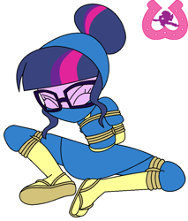 Size: 784x922 | Tagged: safe, artist:author92, sci-twi, twilight sparkle, human, equestria girls, g4, clothes, necktie, ninja