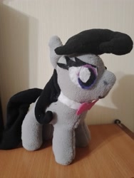 Size: 3000x4000 | Tagged: safe, artist:jbond, octavia melody, earth pony, pony, g4, bow, female, handmade, indoors, irl, mare, photo, photography, plushie, solo