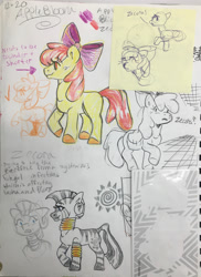 Size: 1280x1760 | Tagged: safe, artist:sweetmelon556, apple bloom, zecora, earth pony, pony, zebra, g4, female, traditional art