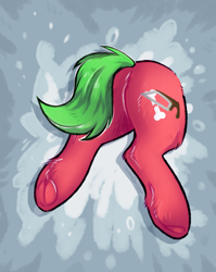 Size: 1823x2285 | Tagged: safe, artist:lonerdemiurge_nail, oc, oc only, pony, butt, butt only, fluffy, hooves, plot, solo