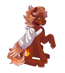 Size: 2200x2500 | Tagged: safe, artist:monnarcha, oc, oc only, oc:golden flare, pegasus, pony, bandage, male, simple background, solo, transparent background