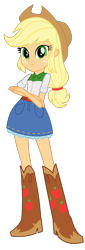 Size: 382x1130 | Tagged: safe, artist:cwt10101, applejack, human, equestria girls, g4, applejack's hat, cowboy hat, female, hat, simple background, solo, transparent background