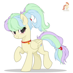 Size: 2100x2100 | Tagged: safe, artist:r4hucksake, oc, oc:coup de pinceau, pegasus, pony, collar, female, mare, simple background, solo, transparent background