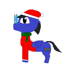 Size: 3000x3000 | Tagged: safe, artist:blazewing, oc, oc only, oc:blazewing, pegasus, clothes, drawpile, glasses, hat, jacket, male, scarf, simple background, smiling, stallion, winter hat