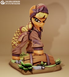 Size: 1944x2160 | Tagged: safe, artist:grayworldcorporation, applejack, earth pony, pony, g4, 3d, 3d model, alternate hairstyle, alternate timeline, applecalypsejack, bad future, crystal war timeline, female, mare, solo