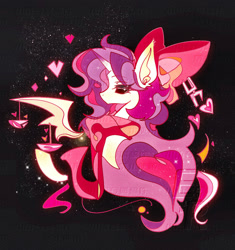 Size: 1924x2044 | Tagged: safe, oc, oc:erhai ripple, bat pony, hybrid, pony, unicorn, horn