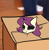 Size: 414x420 | Tagged: safe, alternate character, alternate version, artist:pursoul, oc, oc only, oc:erhai ripple, bat pony, hybrid, pony, unicorn, box, head only, horn, indoors, meme, pony in a box