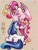 Size: 1566x2048 | Tagged: safe, artist:catscratchpaper, princess cadance, shining armor, alicorn, pony, unicorn, g4, curved horn, duo, eyes closed, female, horn, horns are touching, imminent kissing, japanese, male, mare, married couple, stallion