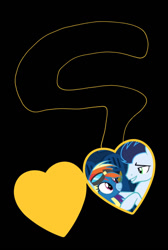 Size: 733x1091 | Tagged: safe, artist:themaskgamer, rainbow dash, soarin', pegasus, pony, g4, female, male, mare, ship:soarindash, shipping, stallion, straight