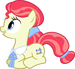 Size: 6145x5628 | Tagged: safe, artist:firlin123, sew 'n sow, earth pony, pony, apple family reunion, g4, my little pony: friendship is magic, .svg available, absurd resolution, apple family member, background pony, cute, female, lying down, mare, ponyloaf, prone, simple background, solo, svg, transparent background, vector, western bow tie