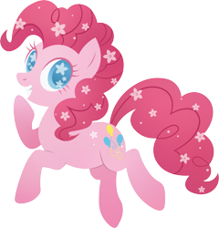 Size: 3195x3331 | Tagged: safe, pinkie pie, earth pony, pony, series:卡游辉月六, g4, official, female, kayou, mare, simple background, solo, transparent background, vector