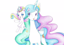 Size: 2206x1550 | Tagged: safe, artist:bluemagic, princess celestia, alicorn, pony, g4, ethereal mane, ethereal tail, horn, simple background, star twinkle precure, tail, wings