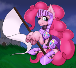 Size: 2242x2004 | Tagged: safe, artist:asscadoodle, pinkie pie, earth pony, pony, g4, armor, mane six, solo