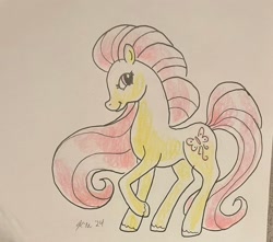 Size: 2048x1808 | Tagged: safe, artist:catscratchpaper, sky skimmer, earth pony, pony, g2, female, mare, solo, traditional art