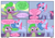 Size: 4960x3508 | Tagged: safe, artist:sweetielover, spike, oc, dragon, pony, comic:scales at school, g4, comic, dialogue, female, indoors, male, school, spread wings, webcomic, wings