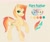 Size: 2100x1750 | Tagged: safe, artist:nettlemoth, oc, oc:flare feather, pegasus, pony, color palette, female, grin, magical lesbian spawn, mare, offspring, parent:fluttershy, parent:rainbow dash, parents:flutterdash, pegasus oc, screencap reference, simple background, smiling, solo, standing on two hooves, yellow background