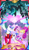 Size: 4500x7886 | Tagged: safe, artist:frijolito darketo, princess cadance, queen chrysalis, shining armor, alicorn, changeling, pony, unicorn, a canterlot wedding, g4, my little pony: friendship is magic, season 2, black vine, eyes closed, female, horn, horns are touching, lovers, male, mare, ship:shiningcadance, shipping, stallion, straight, tarot, tarot card