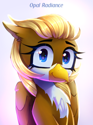 Size: 2229x3000 | Tagged: safe, artist:opal_radiance, oc, griffon, solo