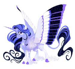 Size: 5500x5100 | Tagged: safe, artist:gigason, oc, oc only, oc:reverie, alicorn, pony, g4, absurd resolution, adoptable, alicorn oc, big eyelashes, blank flank, cloven hooves, coat markings, colored, colored eyebrows, colored hooves, colored pinnae, colored wings, colored wingtips, dappled, ethereal mane, ethereal tail, ethereal wings, eye clipping through hair, eyelashes, facial markings, female, female oc, flat colors, flowing mane, flowing tail, frown, gradient legs, gradient mane, gradient tail, gradient wingtips, grid adoptable, hooves, horn, lavender coat, leg markings, leonine tail, long eyelashes, long fetlocks, long horn, looking at you, magical lesbian spawn, mare, mare oc, multicolored wings, offspring, parents:starluna, purple coat, purple eyes, purple hair, purple hooves, purple wingtips, simple background, socks (coat markings), solo, sparkles, sparkly mane, sparkly tail, sparkly wings, spread wings, standing, starry mane, starry tail, starry wings, striped horn, striped mane, striped tail, tail, three quarter view, transparent background, unshorn fetlocks, wings