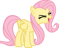 Size: 995x803 | Tagged: safe, artist:landboom, fluttershy, pegasus, pony, g4, my little pony: friendship is magic, sonic rainboom (episode), female, flutteryay, mare, simple background, solo, transparent background, vector, yay