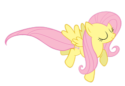 Size: 1082x738 | Tagged: safe, artist:landboom, fluttershy, pegasus, pony, g4, eyes closed, female, mare, simple background, solo, transparent background, vector