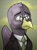 Size: 624x840 | Tagged: safe, artist:notoriousnostalgia, oc, oc only, oc:ceron greytalon, griffon, equestria at war mod, beak, bust, clothes, digital art, facial hair, folded wings, glasses, gradient background, griffon oc, jacket, looking right, male, moustache, necktie, new characters for equestria at war, new characters for equestria at war mod, portrait, solo, suit, wings