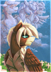 Size: 742x1038 | Tagged: safe, artist:thatonegib, oc, oc only, earth pony, pegasus, pony, unicorn, horn, pegasus oc, solo