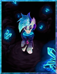 Size: 782x1013 | Tagged: safe, artist:thatonegib, oc, oc only, pony, unicorn, crystal, horn, solo, unicorn oc