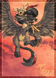 Size: 742x1038 | Tagged: safe, artist:thatonegib, oc, oc only, griffon, griffon oc, solo