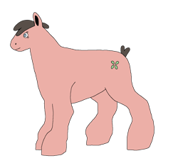 Size: 1280x1179 | Tagged: safe, oc, oc only, oc:candy clover, female, mare, mare oc, parent:lucky clover, parent:watermelon taffy, solo