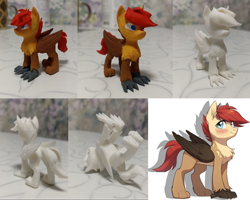 Size: 5888x4717 | Tagged: safe, artist:pzkratzer, oc, oc:ponygriff, original species, 3d, 3d model, 3d print, downloadable, figurine, hybrid oc, male, photo, solo, stl