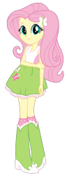 Size: 402x1052 | Tagged: safe, artist:cwt10101, fluttershy, human, equestria girls, g4, clothes, cute, eyeshadow, female, fluttershy's skirt, makeup, pink eyeshadow, shyabetes, simple background, skirt, solo, transparent background