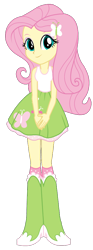 Size: 392x1050 | Tagged: safe, artist:cwt10101, fluttershy, human, equestria girls, g4, clothes, cute, eyeshadow, female, fluttershy's skirt, makeup, pink eyeshadow, shyabetes, simple background, skirt, solo, transparent background