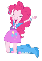 Size: 608x876 | Tagged: safe, artist:cwt10101, pinkie pie, human, equestria girls, g4, cute, diapinkes, female, simple background, solo, transparent background