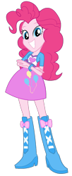 Size: 446x1098 | Tagged: safe, artist:cwt10101, pinkie pie, human, equestria girls, g4, cute, diapinkes, female, simple background, solo, transparent background