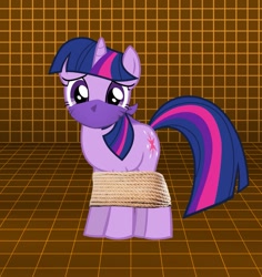 Size: 1199x1272 | Tagged: safe, edit, twilight sparkle, pony, unicorn, g4, my little pony: friendship is magic, 1000 years in photoshop, abuse, bondage, bound and gagged, cloth gag, gag, horn, over the nose gag, sad, twilybuse, vector