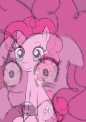 Size: 1028x1449 | Tagged: safe, artist:pyromaneiac, pinkie pie, earth pony, pony, g4, my little pony: friendship is magic, funny face, screaming, smiling