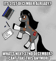 Size: 621x667 | Tagged: safe, artist:arandomlonelydude, oc, oc:anya khan, pony, unicorn, carpet, coat markings, computer, facial markings, horn, laptop computer, long mane, long tail, looking at something, lying down, mealy mouth (coat marking), meme, ms paint, pen, relatable, sad, socks (coat markings), solo, tail, text, unicorn oc