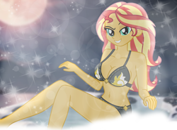 Size: 2000x1476 | Tagged: safe, artist:emeraldblast63, sunset shimmer, human, equestria girls, g4, adult, bare shoulders, beautiful, belly, belly button, big breasts, bikini, bikini babe, breasts, busty sunset shimmer, cleavage, clothes, curvy, cute, female, hot tub, invitation, long hair, looking at you, red and yellow, sexy, shimmerbetes, sleeveless, smiling, smiling at you, solo, stupid sexy sunset shimmer, sunset shimmer swimsuit, sunset shimmer's beach shorts swimsuit, swimsuit, teeth, thin, two toned hair, woman