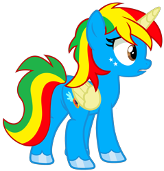 Size: 3586x3756 | Tagged: safe, artist:shieldwingarmorofgod, oc, oc only, oc:royal strength, alicorn, pony, g4, alicorn oc, female, horn, simple background, solo, transparent background, wings