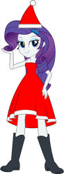 Size: 1313x3571 | Tagged: safe, artist:cartoonmasterv3, rarity, human, equestria girls, g4, advent calendar, boots, christmas, christmas 2024, clothes, costume, hat, holiday, santa claus, santa costume, santa hat, shoes, solo